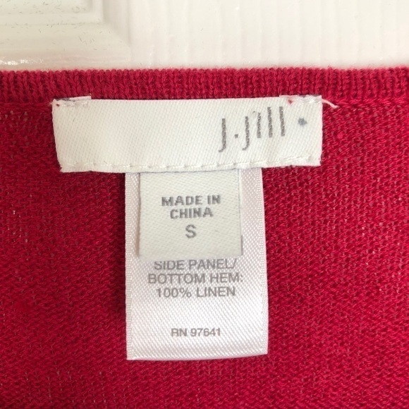 New J. Jill Linen Side Panel 3/4 Sleeve Sweater - Picture 4 of 8